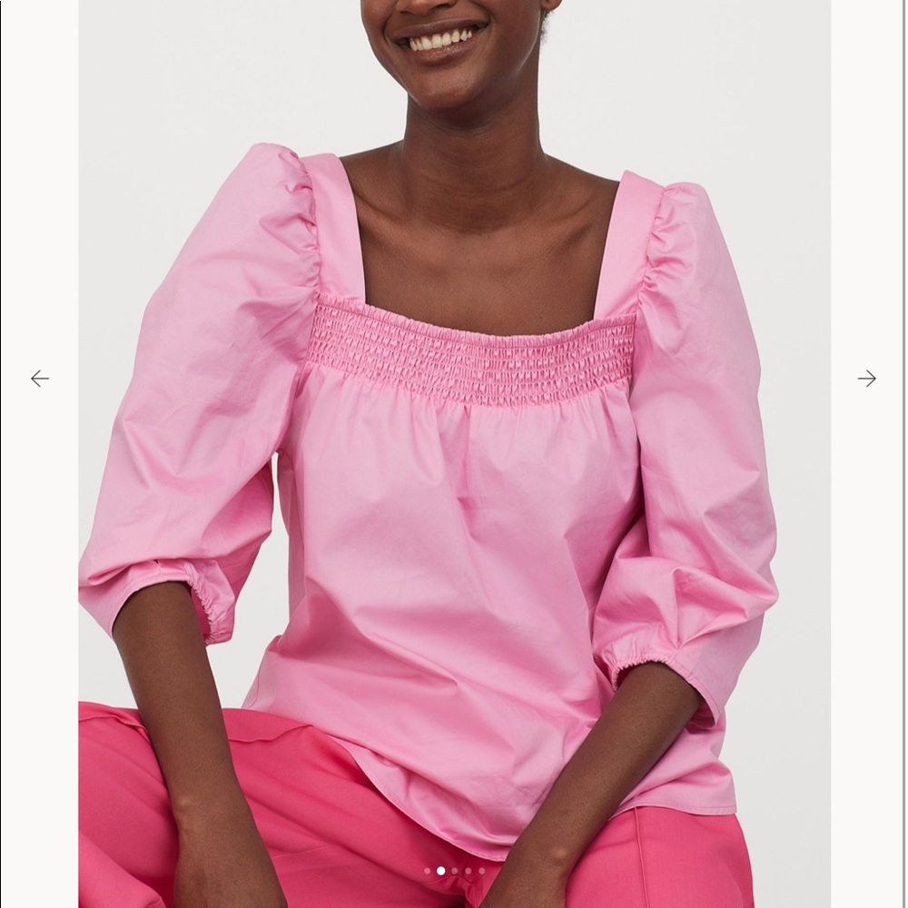 H&M Oink Puff Sleeve Top NEW